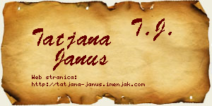 Tatjana Janus vizit kartica